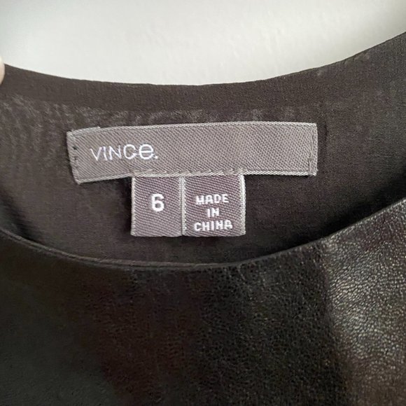 Vince Lambskin Front Sleeveless Top, size 6 - Picture 3 of 6